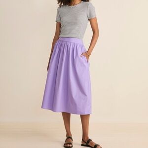 Vineyard Vines Poplin Midi Skirt in Freesia